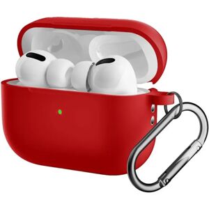 TABLETCOVERS.DK Apple Airpods Pro 2nd Gen (2022) Silikone Cover m. Karabinhage - Rød