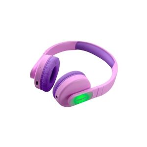 Philips Kids TAK4206PK - Hovedtelefoner - på øret - Bluetooth - trådløs, kabling - 3,5 mm jackstik - pink