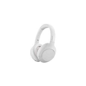Philips TAH8506 - Hovedtelefoner med mik. - fuld størrelse - Bluetooth - trådløs, kabling - aktiv støjfjerning - 2,5 mm jackstik - hvid