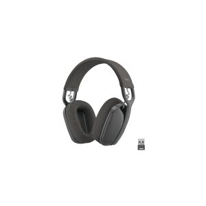 Logitech Zone Vibe 125 - Headset - fuld størrelse - Bluetooth - trådløs - grafit