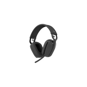 Logitech Zone Vibe Wireless - Headset - fuld størrelse - Bluetooth - trådløs - USB-C via Bluetooth adapter - grafit - Certified for Microsoft Teams