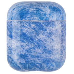 Airpods Hard Marble Cover - Blue Stone