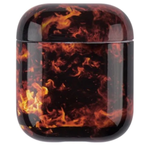 Airpods Hard Marble Cover - Flame