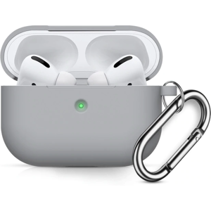 Airpods Pro Silikone Cover - M/karabin - Light Grey