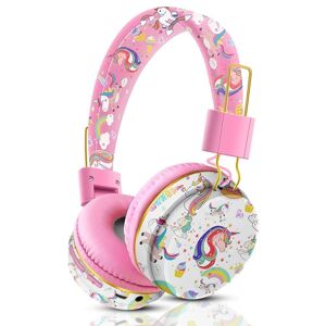 Unicorn Over-Ear Bluetooth Høretelefoner Til Børn - Pink