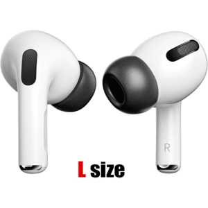 Apple Memory Foam Earbuds Tips Til Airpods Pro - L - Sort