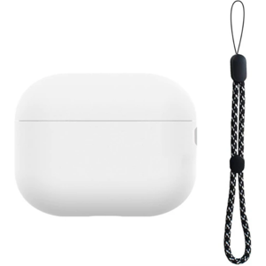 Apple Airpods Pro 2 Gen. Silikone Cover Med Snor - Hvid