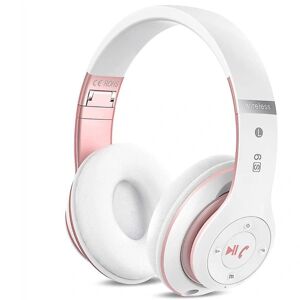 6s trådløse Bluetooth-hovedtelefoner over øret, hi-fi stereo foldbare trådløse stereoheadsets øretelefoner Pink
