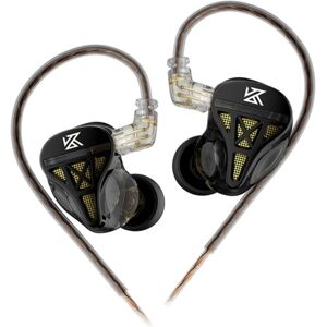 KZ-DQS 3,5 mm stik- øretelefoner Dynamisk lyd HIFI In-ear Mikrofon Hovedtelefoner med ledning Sport Gaming Headset Spil ørepropper