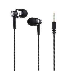 Stilfuld flettet Line Stereo Music In-ear Headset-øretelefon Uden Mic-hovedtelefon Black
