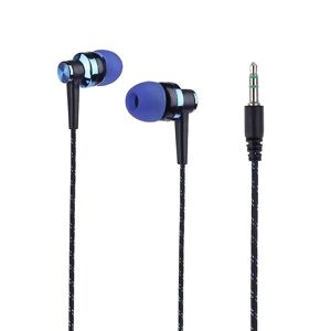 Stilfuld flettet Line Stereo Music In-ear Headset-øretelefon Uden Mic-hovedtelefon Blue
