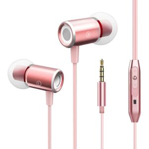 In-ear hovedtelefoner, støjreducerende hovedtelefoner, rosa guld