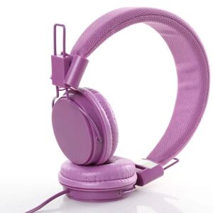 Øretelefoner med ledning Stilfulde øretelefoner med hovedbånd LILLA Purple