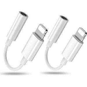 Apple [2-Pack] iPhone 13 hovedtelefonadapter, iPhone Lightning til 3,5 mm A