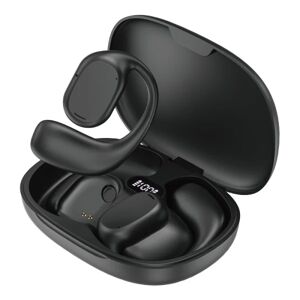 Åbne hörlurar, Bluetooth 5.3 hörlurar med mikrofon Vattentäta trådløsa hörlurar-svarta sort