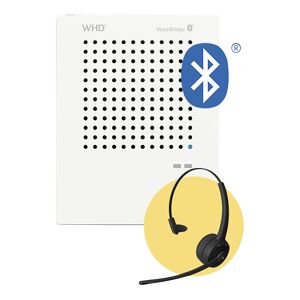kaiserkraft Intercomunicador VoiceBridge Bluetooth, 1 puesto de comunicación, 1 auricular, sin contacto, alimentado por la red eléctrica