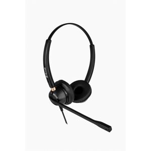 Micro-casque call center filaire Tellur Voice 520N, QD, binaural, USB, noir - Neuf