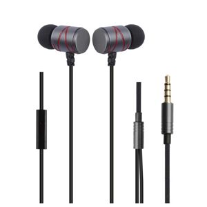 Écouteurs Intra-Auriculaires Kit Mains Libres Stereo Jack 3.5Mm Universel Gris YONIS - Neuf