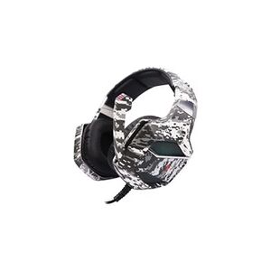 Berserker gaming ARMY-EMBLA Gaming Micro-casque supra-auriculaire filaire Stereo noir, blanc volume réglable - Publicité