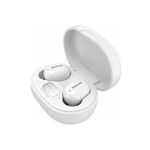Aiwa Ecouteurs EBTW-150WT Bluetooth Sans Fil Intra-Auriculaire USB-C Microphone Aluminium Blanc - Publicité