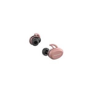 Pioneer e8tw-p casque d'écoute vraiment sans fil (bluetooth, in-ear, sport, 3 heures de jeu par charge) rose - Publicité