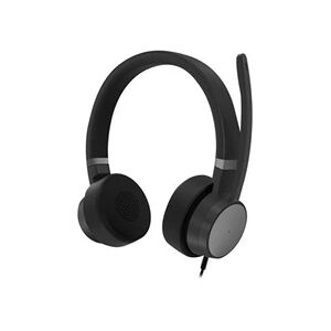 Lenovo Go - Micro-casque - sur-oreille - filaire - Suppresseur de bruit actif - USB-C - noir tonnerre - Certifié pour Skype for Business, Certifié pour - Publicité