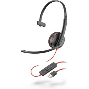 Blackwire C3210 Casque Avec fil Arceau Appels/Musique USB Type-A Noir, Rouge - Neuf