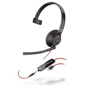 Blackwire 5210 Casque Avec fil Arceau Bureau/Centre d'appels USB Type-C Noir - Neuf