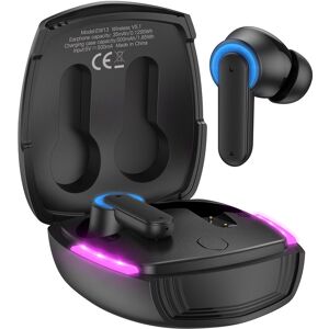 EW13 TWS Bluetooth 5.1 Écouteurs ENC Réduction de bruit 13mm Grand pilote Lumières colorées LED HiFi Stéréo Écouteu