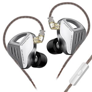 Écouteurs filaires KZ-ZVX HiFi Bass 3,5 mm Intra-auriculaires Dynamique Monitor avec microphone