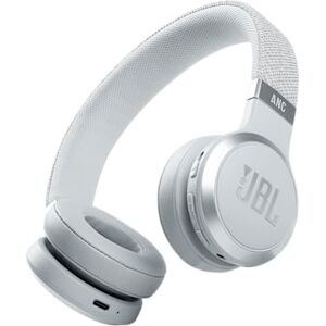 JBL Live 460NC – Casque audio supra-auriculaire sans fil – Écouteurs Bluetooth avec réduction de bruit et commande pour appels – Autonomie jusqu'à 50 heures – Blanc - Publicité