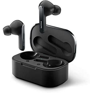 Philips TAT5506BK Écouteurs sans Fil, réduction du Bruit Pro, étui de Chargement sans Fil Pratique, écouteurs Intra Auriculaires avec Double Micro, Bluetooth, durée d'écoute de 32 Heures, Noir - Publicité