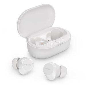 Philips TAT1209WT écouteurs Intra-Auriculaires sans Fil Petits Embouts, Bon Rapport qualité-Prix, Son Naturel avec Basses dynamiques, appels clairs et étui de Chargement de Poche Blanc - Publicité