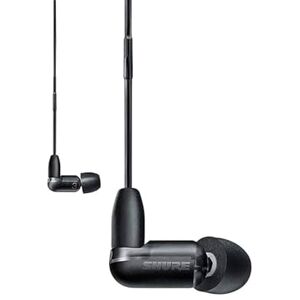 Shure AONIC 3 Écouteurs Isolants du Son Filaire, Pilote Unique avec Bassport, Ajustement Intra-Auriculaire, Câble Détachable, Compatible avec les Appareils Apple et Android Black - Publicité