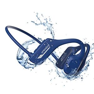 Casque à conduction osseuse IP68 étanche Bluetooth 5.0 Open Ear sans fil  avec lecteur MP3 et mémoire 8G pour la natation, la course à pied, le