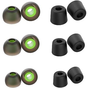 aceyoon Embout Ecouteur 6 Paires S/M/L, Remplacement Écouteurs en Silicone et en Mousse à Mémoire de Forme Noise Cancelling Ear Tips Embouts de Rechange pour Écouteurs Intra Auriculaire (4mm-5mm) - Publicité