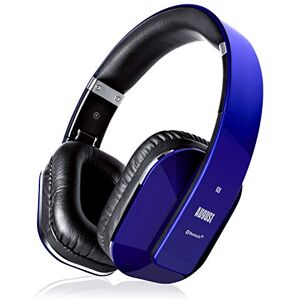 August EP650 Casque Bluetooth Bleu Sans Fil 4.2 aptX Low Latency Circum Auriculaire avec Micro Léger Pliable Confortable NFC Casque Audio Homme Femme Compatible iPhone Android TV Ordinateur Sport - Publicité