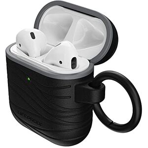 LifeProof Coque pour AirPods (1e Gen 2016 / 2e Gen 2019), antichoc, anti-chute, ultra-mince, anti-rayures et anti-éraflures pour Apple AirPods, Mousqueton inclus, Fabriqué de manière durable, Noir - Publicité