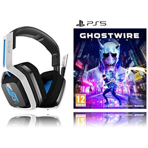 ASTRO Gaming A20 Casque sans Fil 2ème Génération, Blanc/Bleu avec Ghostwire Tokyo Metal Plate Edition PS5 - Publicité