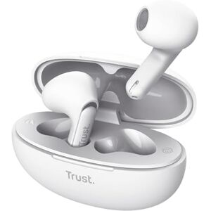 Trust Yavi Ecouteurs Bluetooth sans Fil avec 2 Microphones ENC Réduction Anti-Bruit, 23H de Lecture, 35% Plastiques Recyclés, Écouteur Bluetooth Oreillette in Ear Buds Android iPhone Blanc - Publicité