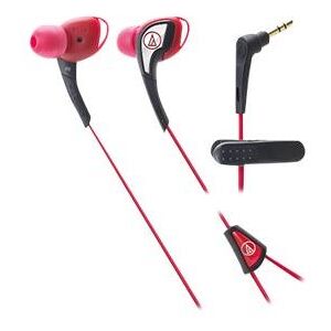 Audio-Technica SonicSport ATH-SPORT2 - Écouteurs - intra-auriculaire - filaire - jack 3,5mm - rouge Rouge - Publicité