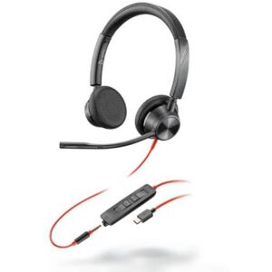 Plantronics Poly Blackwire 3325 MS USB-C/Jack + dongle USB-C/A - Casque  Casque PC-Mac  Casque filaire - Connexion Jack 3,5 mm + USB