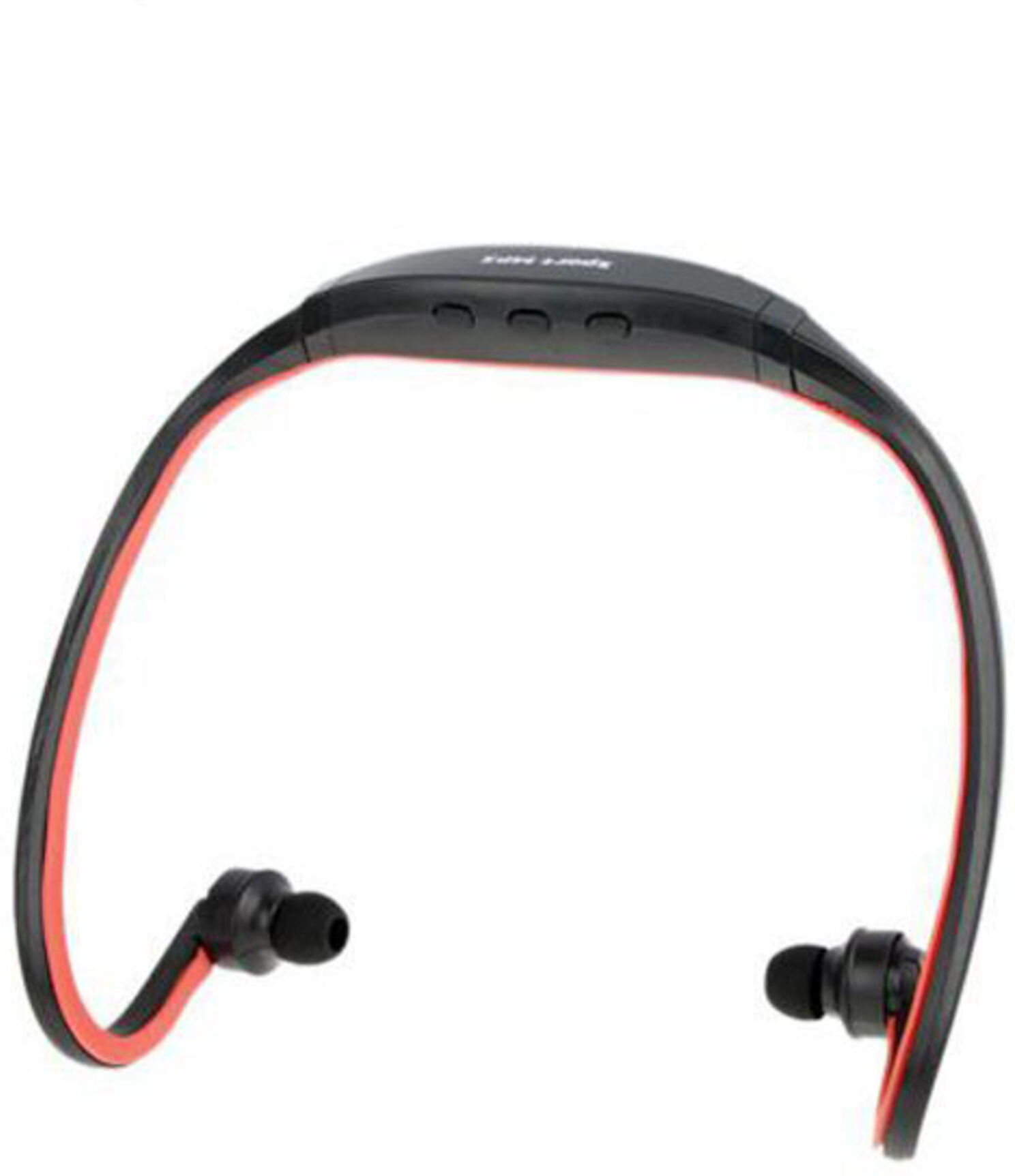 Casque MP3 Sport Sans Fil Lecteur Audio Micro SD Running Vélo Wma Wav Noir Rouge YONIS - Neuf