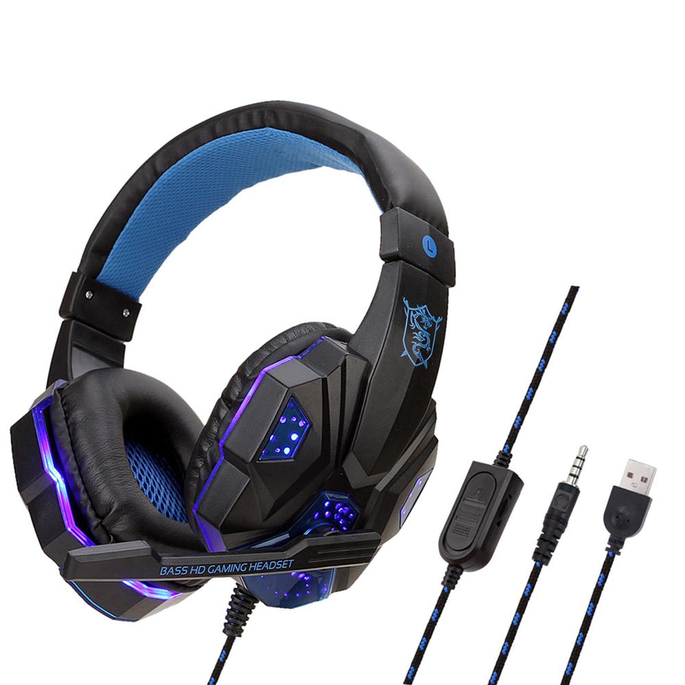 Professional Led Light Wired Gaming Headphones With Microphone For Ps4 Ps5 Xbox Computer Bass Stereo Pc Gaming Headset Gifts