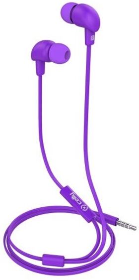 celly ακουστικά up 600 stereo earphone 3.5mm flat cable  - purple