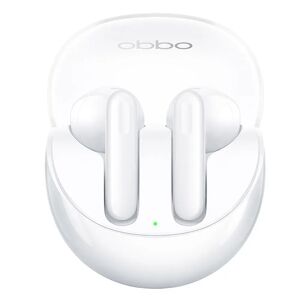 Oppo Enco Air3 Auricolari True Wireless, 25h di Autonomia, Driver da 13.4mm, Bluetooth 5.3, Raggio 10m, Controlli Touch, Cancellazione del rumore IA, Android e iOS, IP54, [Versione Italiana], White