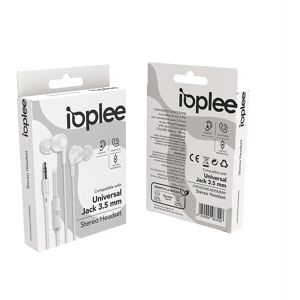 IOPLEE Auricolare In-ear a filo con connettore Jack 3.5 mm - Bianco