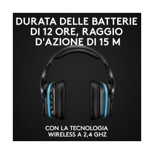 G Logitech G935 Cuffie Gaming Rgb Wireless, Audio Surround 7.1, Cuffie Dts: X 2.0, Driver Pro-G 50 Â€žmm, 2.4 Ghz Wireless, Microfono Flip-To-Mute, Tasti G, Pc/mac/xbox One/ps4/nintendo, Nero