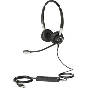 Jabra Biz 2400 II USB Duo CC Cuffia Padiglione auricolare Nero, Argento (2499-829-309)