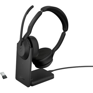 Jabra Cuffia con microfono  25599-999-989 cuffia e auricolare Con cavo senza A Padiglione Ufficio Bluetooth Base di ricarica Nero [25599-999-989]